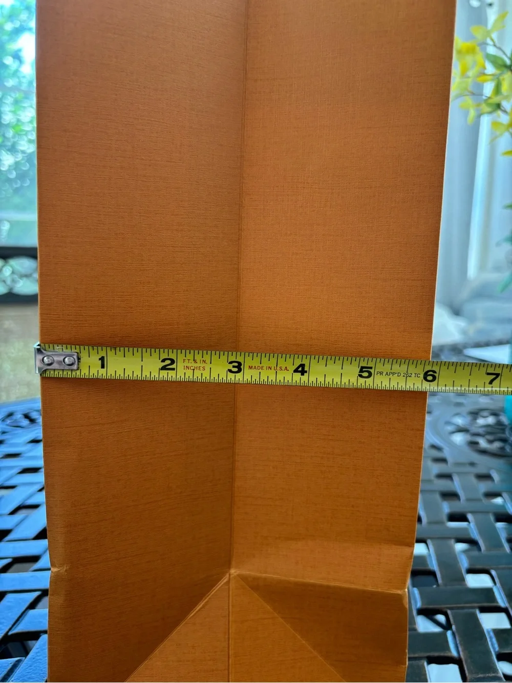 Louis Vuitton Orange Shopping Bag with Blue Handles